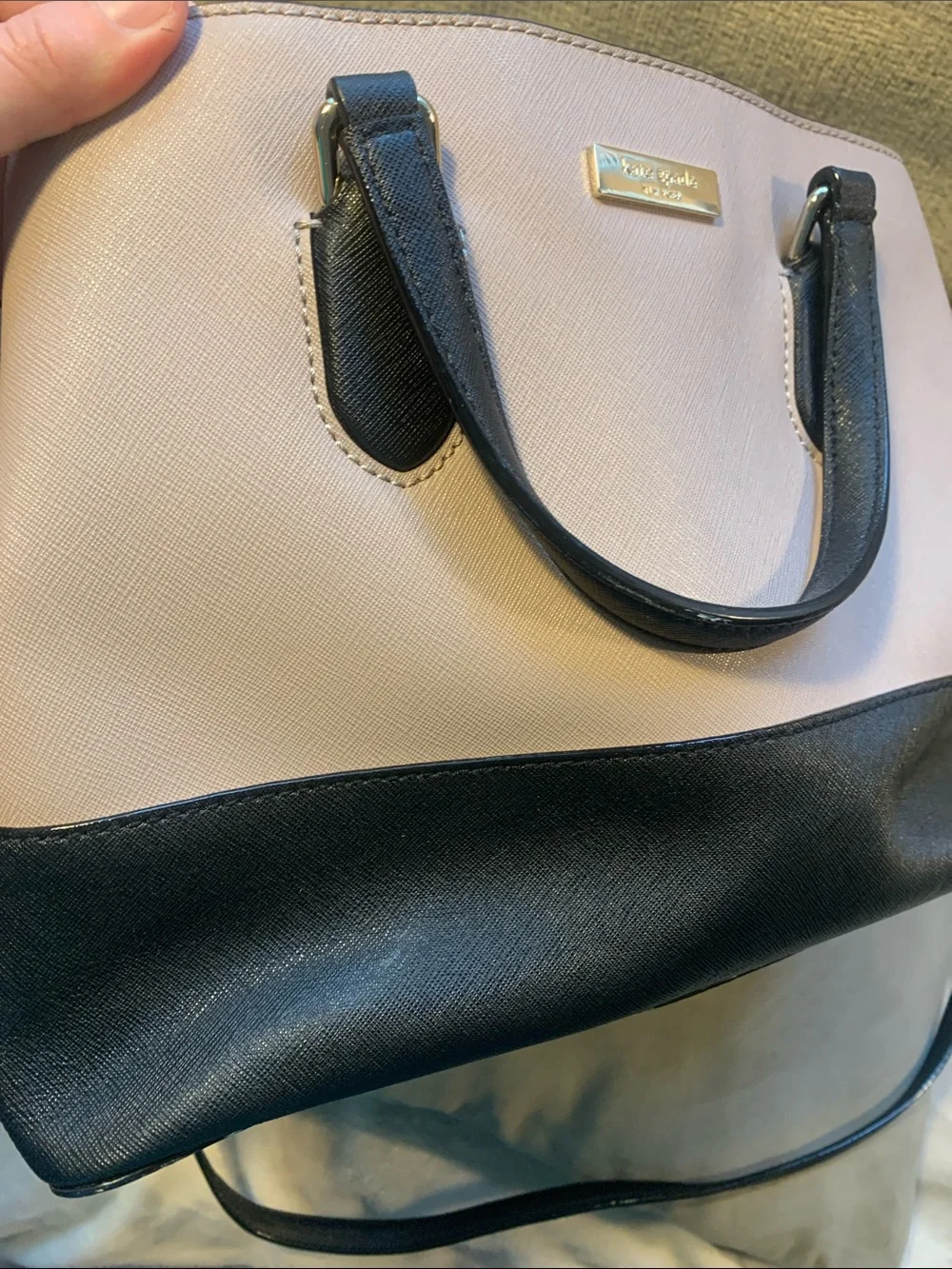 kate spade two-tone bag - black & taupe